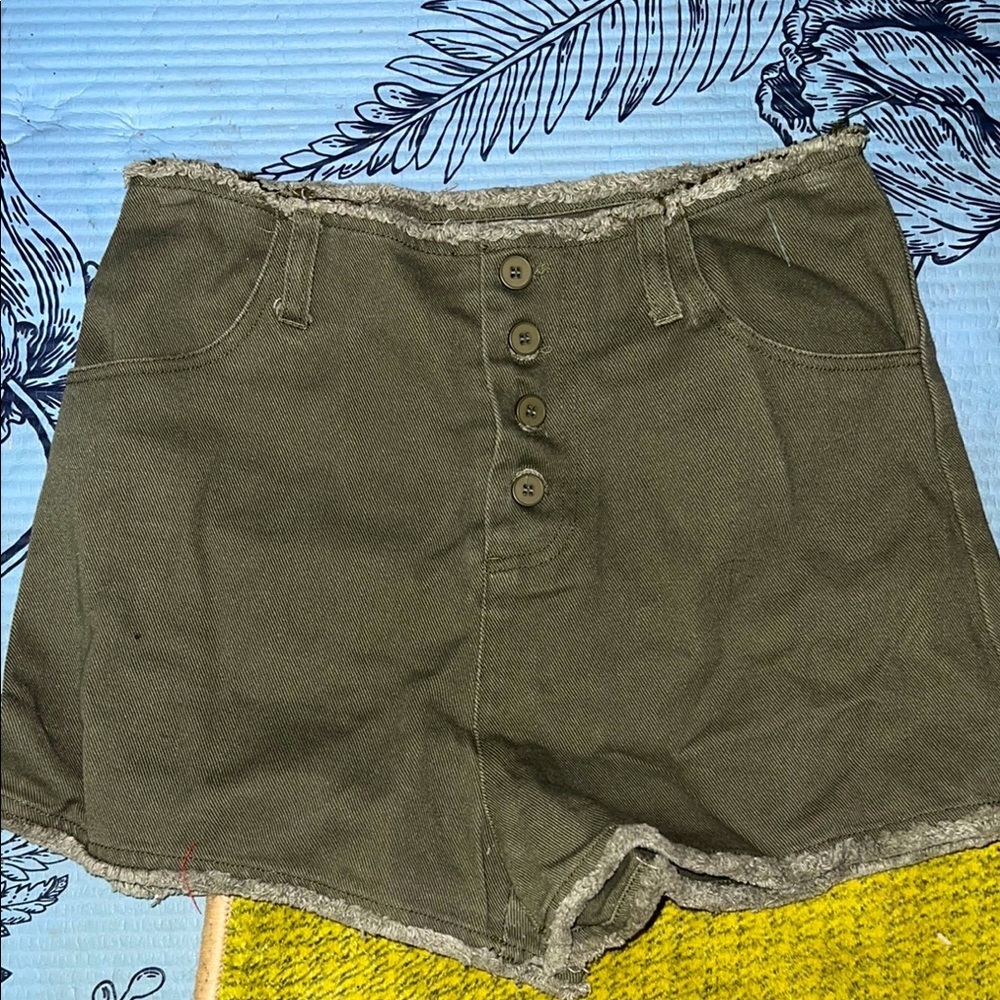 Olive Green Women's Shorts
